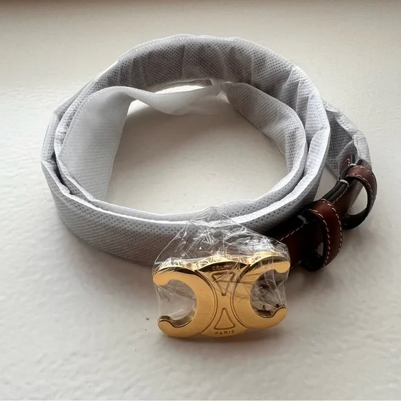 Celine Triomphe Medium Calfskin Leather Belt 85 - Picture 11 of 16